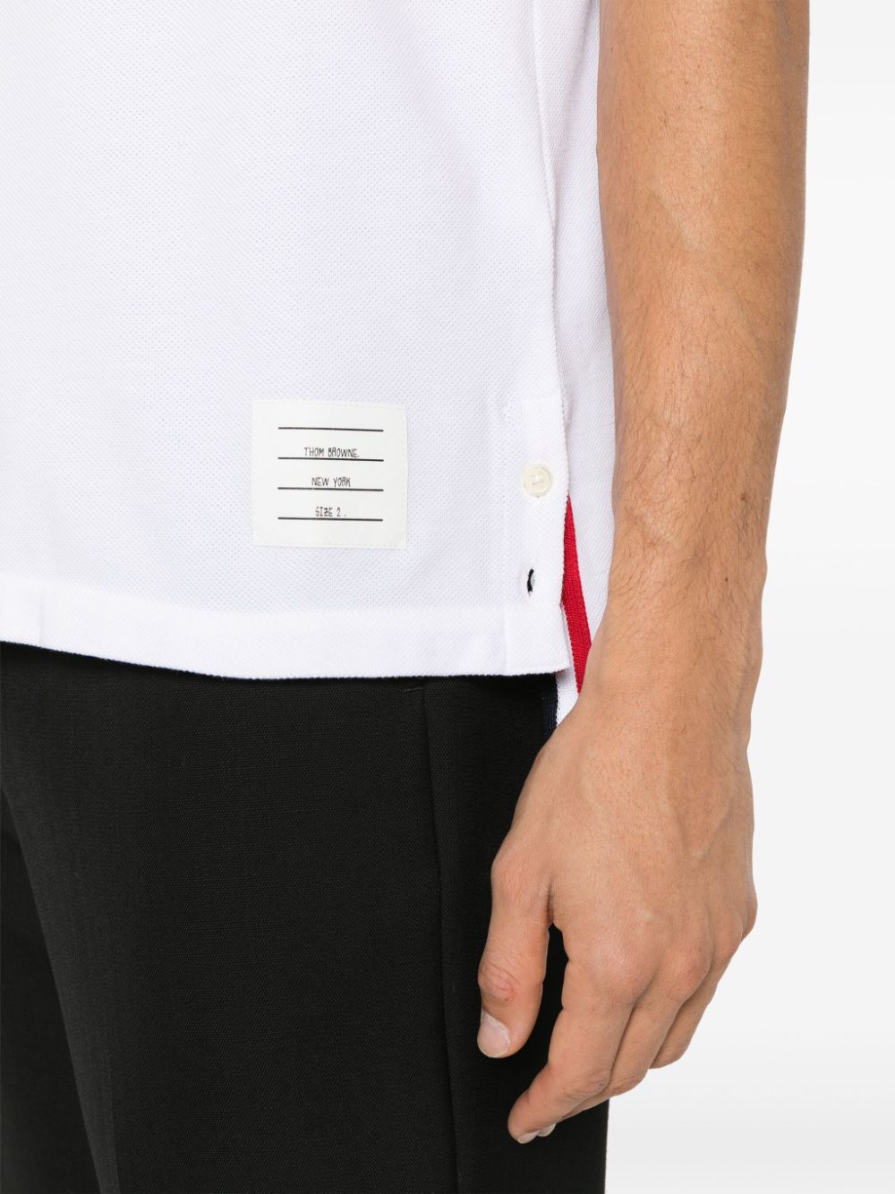 THOM BROWNE Classic RWB Cotton T-Shirt for Men