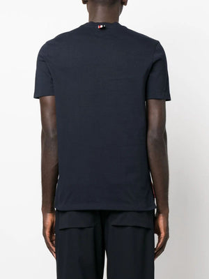 THOM BROWNE Navy Cotton Crew-Neck T-shirt for Men