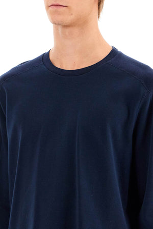 THOM BROWNE Men's Long-Sleeved Cotton T-Shirt with Signature 4-Bar Sleeve