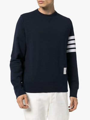 Áo Sweatshirt Xanh Navy 4 Sọc Cho Nam