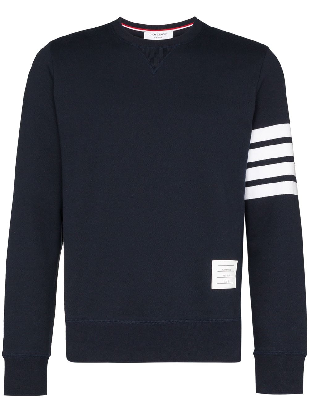 THOM BROWNE Men's Relaxed Fit 4-Bar Cotton Crewneck Sweatshirt