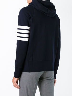 THOM BROWNE Essential 4-Bar Striped Zip Hoodie