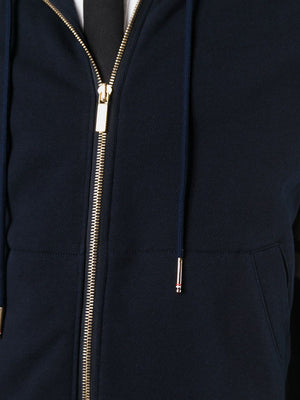 THOM BROWNE Essential 4-Bar Striped Zip Hoodie