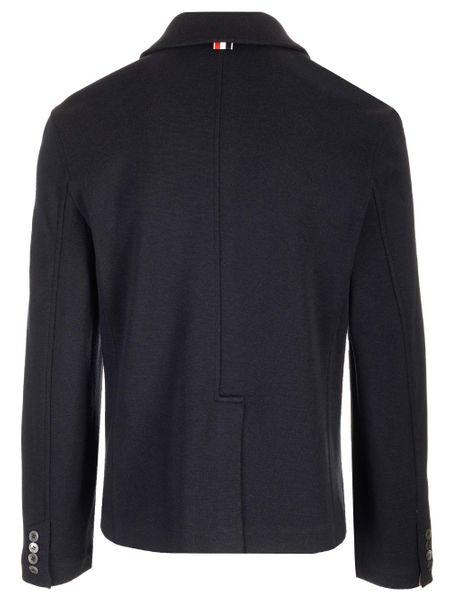 THOM BROWNE Men's Grey Wool Single-Breasted Jacket for SS24
