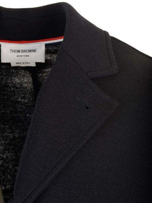 THOM BROWNE Men's Grey Wool Single-Breasted Jacket for SS24