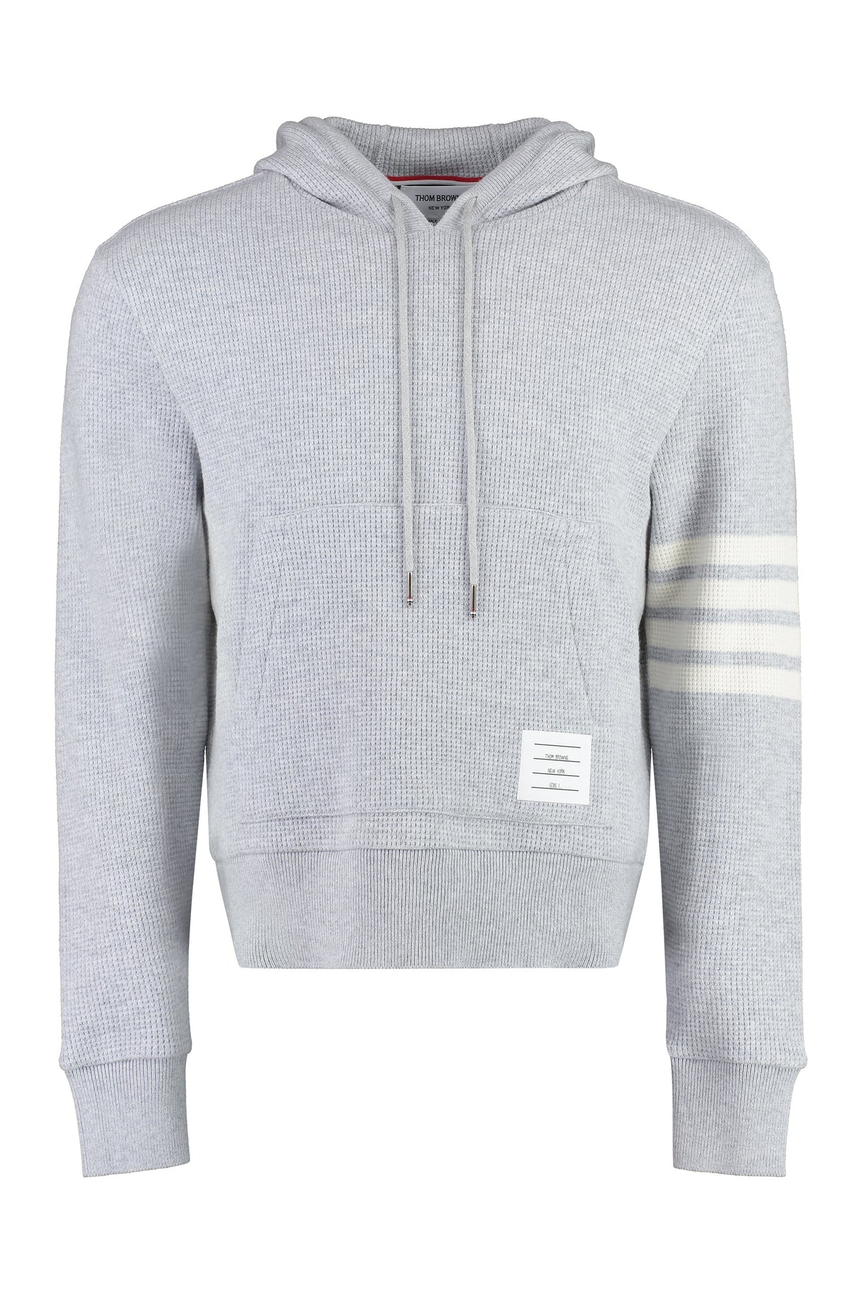 THOM BROWNE Luxurious Men's Grey Hoodie for FW22