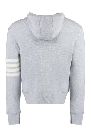 THOM BROWNE Luxurious Men's Grey Hoodie for FW22