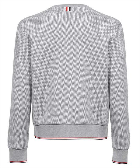 THOM BROWNE Men's Grey Crew-Neck Sweatshirt for FW22