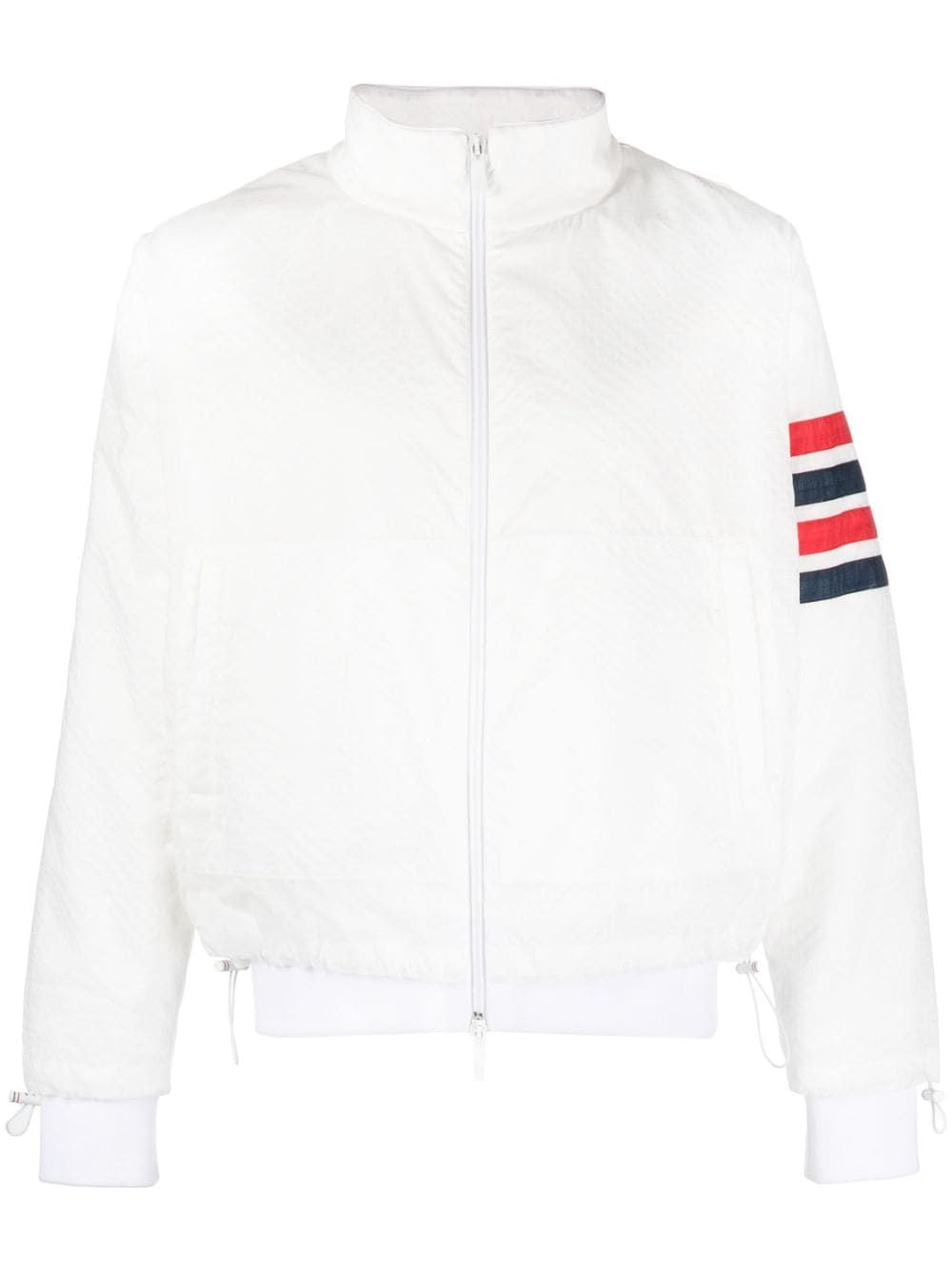 THOM BROWNE Men's Funnel Neck Jacket in Ultra Light Fabric - SS24