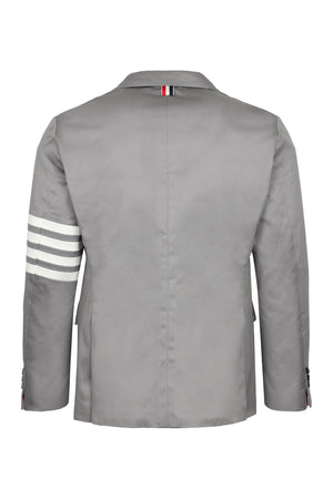 THOM BROWNE Men's Cotton Gabardine Blazer with Dual Back Slit - Sizes 44IT to 56IT