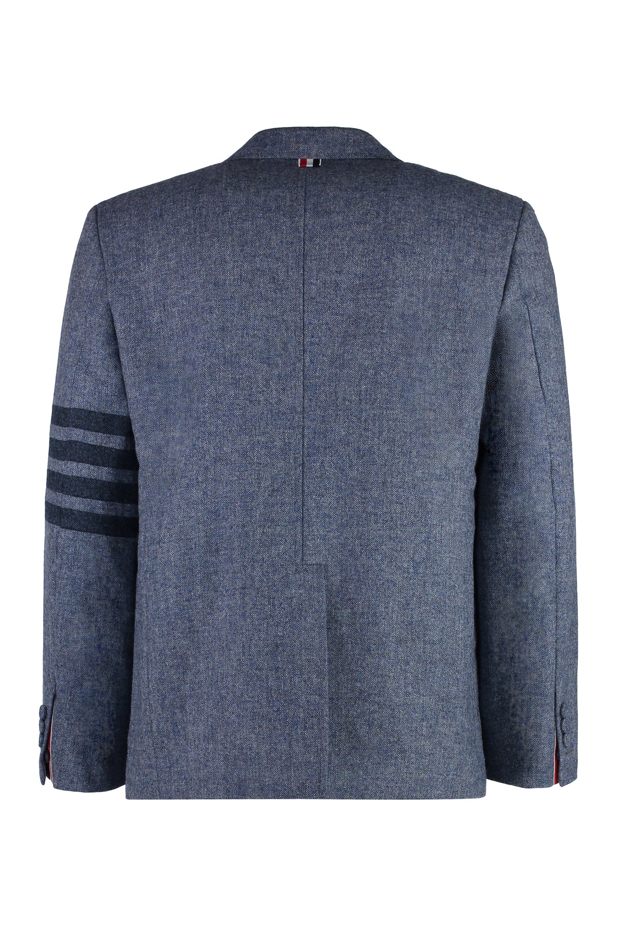 THOM BROWNE Elegant Wool Single-Breasted Blazer in Light Blue