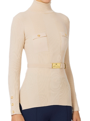 ELISABETTA FRANCHI Chic Soft Blend Stylish Sweater