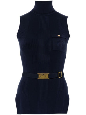 ELISABETTA FRANCHI Sleeveless Turtle Neck Sweater