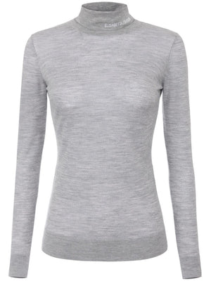 ELISABETTA FRANCHI High Neck Knit Top for Women - Perfect for Fall 2024