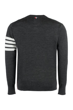 THOM BROWNE Men's Grey Wool Pullover for SS24