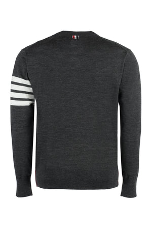 THOM BROWNE Lightweight 4-Bar Crewneck Pullover - Size 3