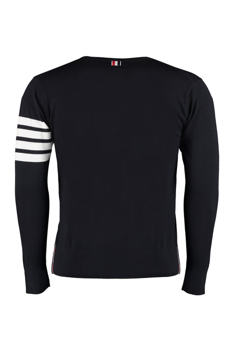 THOM BROWNE Men's Blue 4-Bar Pullover for SS24