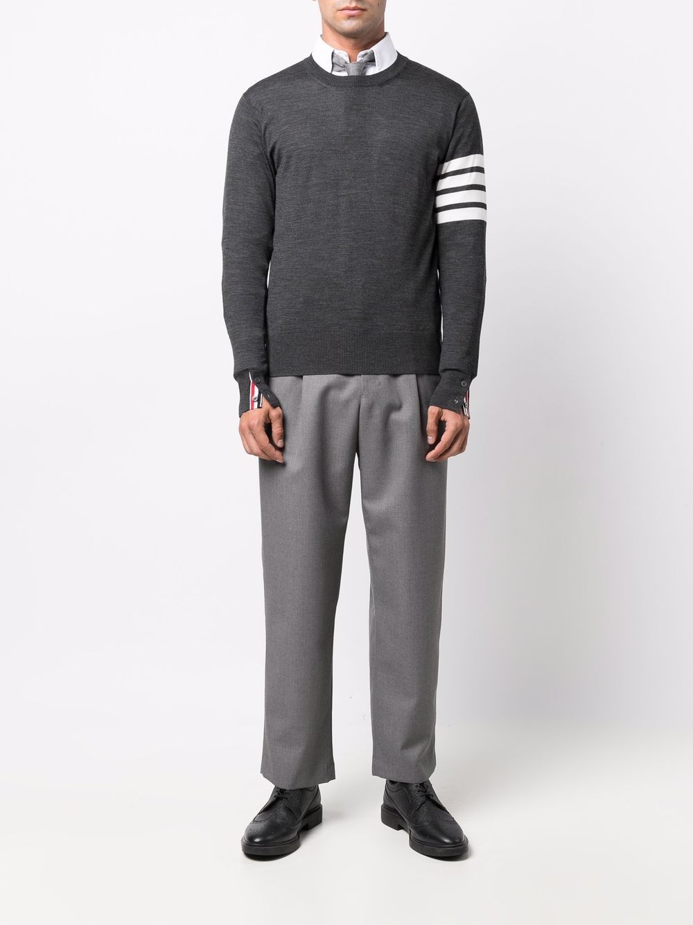 THOM BROWNE 24SS Men's Grey Tunic Sweater