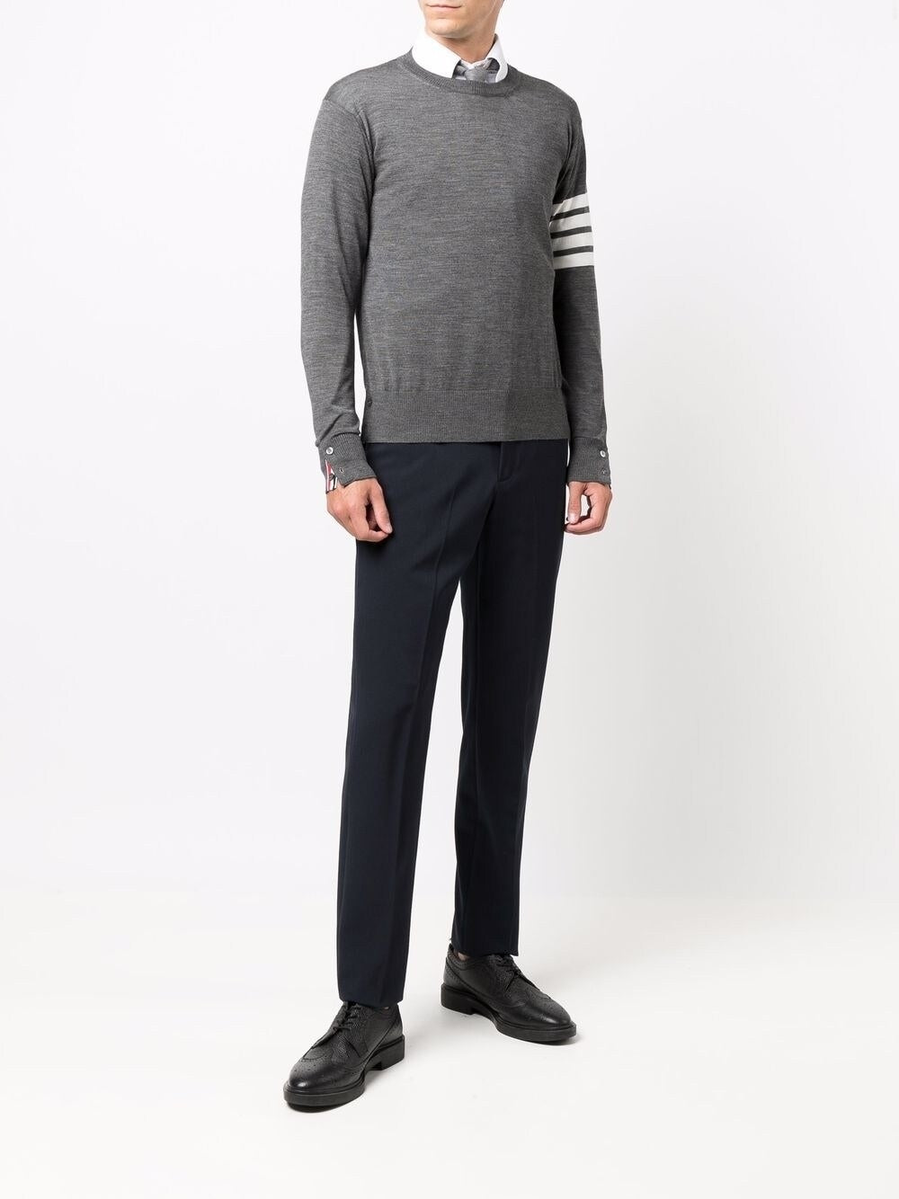 THOM BROWNE 24FW Men's Grey Tunic Sweatshirt