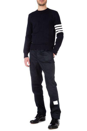 THOM BROWNE Milan Stitch Crew Neck Pullover for Men