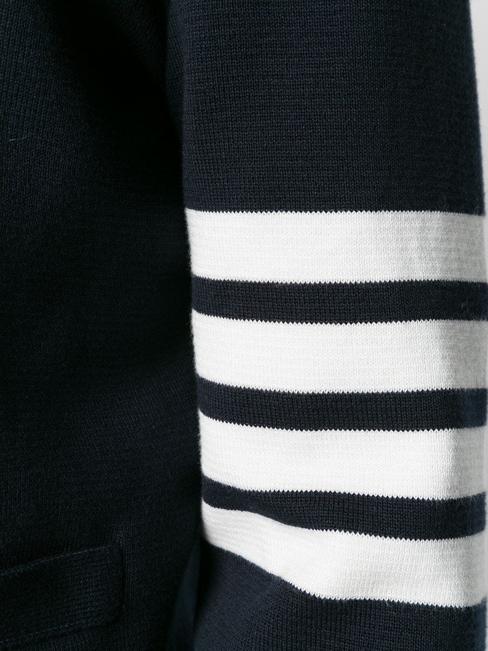 THOM BROWNE Navy Blue 4-Bar Cardigan for Men