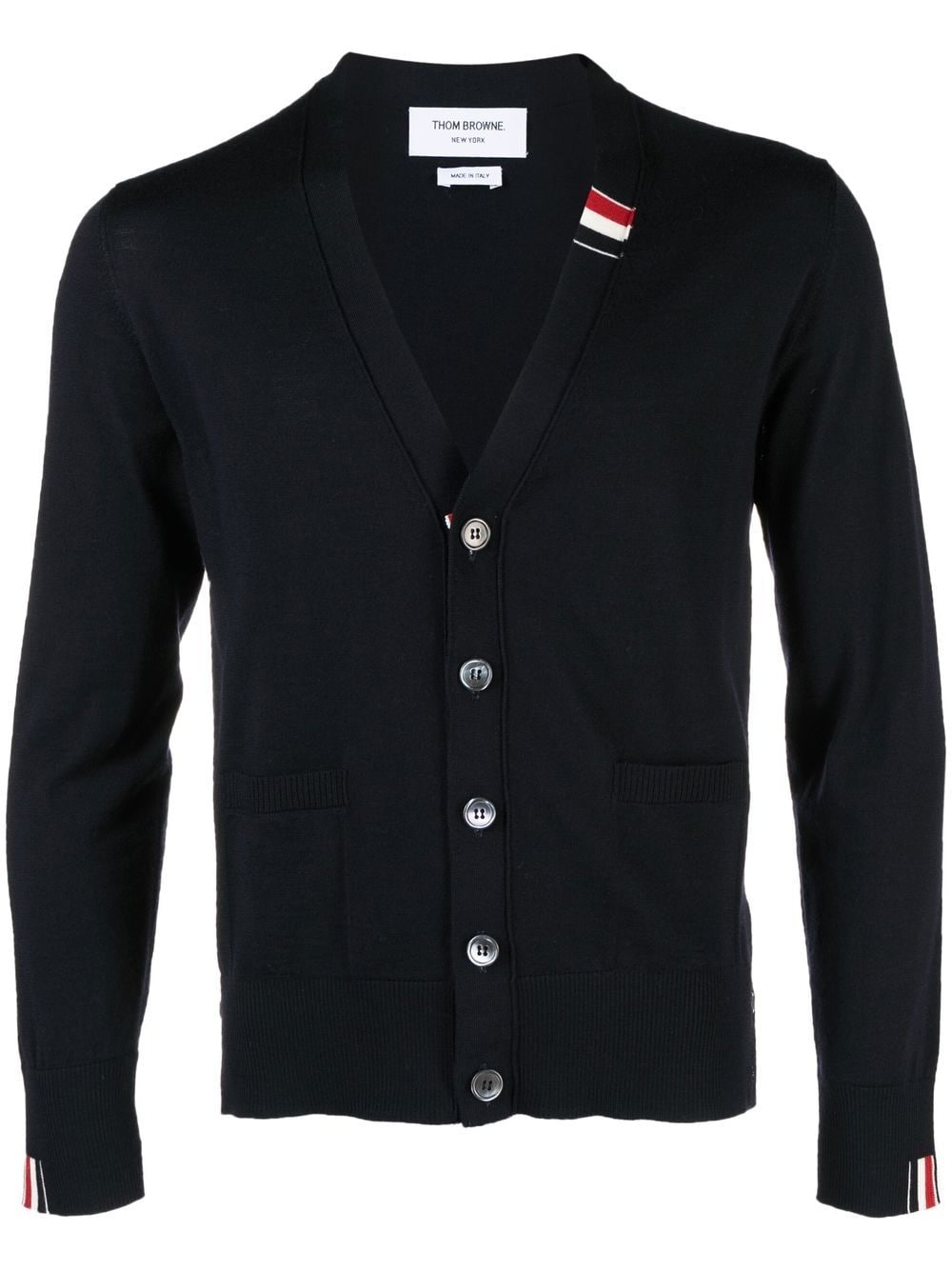 THOM BROWNE Men's Blue Knit Cardigan - Regular Fit