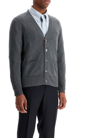 THOM BROWNE 4-Bar Cotton Cardigan - Regular Fit