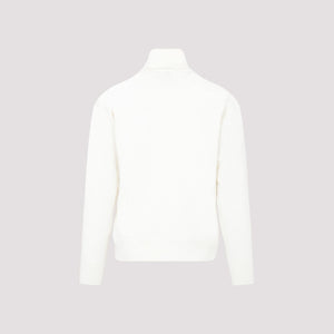 BALLY Men's White Turtleneck Wool Sweater for FW23