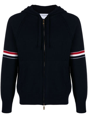 Áo Hoodie dệt jacquard kéo khóa THOM BROWNE