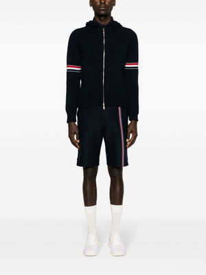 Áo Hoodie dệt jacquard kéo khóa THOM BROWNE