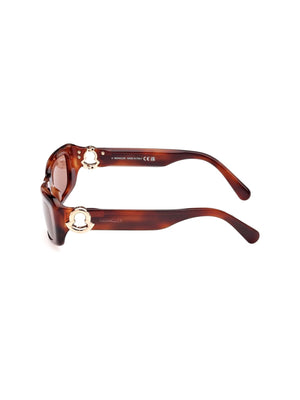 MONCLER Mini Logo Havana Sunglasses