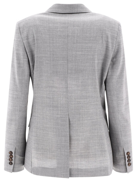 BRUNELLO CUCINELLI Grey Suit Jacket for Women - 24SS Season