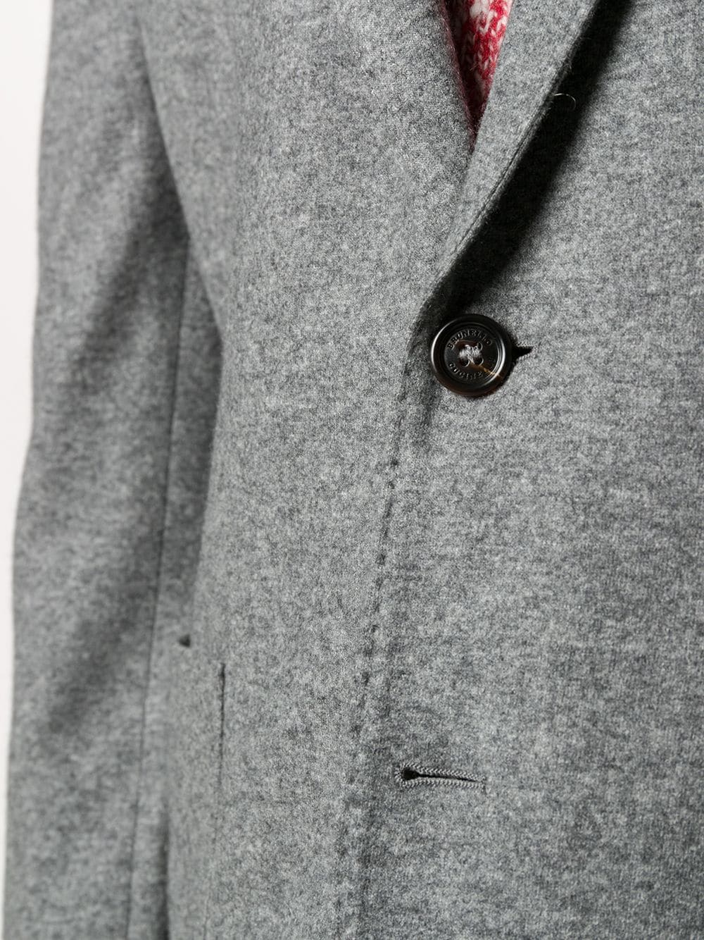 BRUNELLO CUCINELLI Sophisticated Grey Cashmere Single-Breasted Jacket