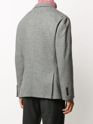 BRUNELLO CUCINELLI Sophisticated Grey Cashmere Single-Breasted Jacket