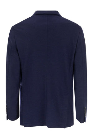 BRUNELLO CUCINELLI Elegant Navy Blue Cashmere Jacket