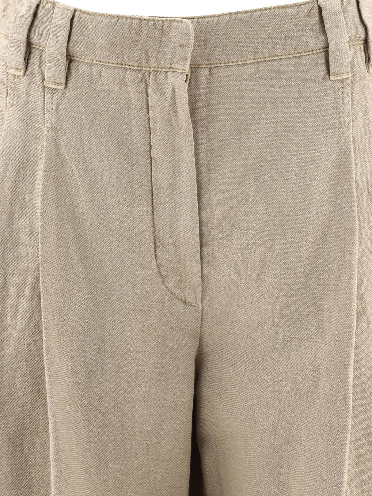 BRUNELLO CUCINELLI Beige Straight Pants for Women - 2024 Collection