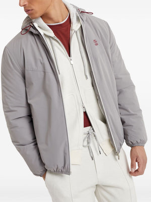 BRUNELLO CUCINELLI Lightweight Hooded Nylon Jacket for Men