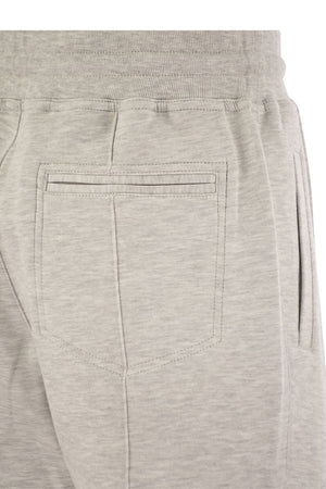 BRUNELLO CUCINELLI Soft Cotton Fleece Trousers for Men - FW24