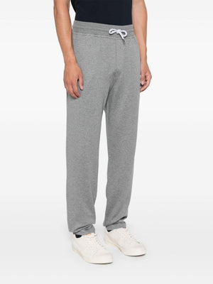 BRUNELLO CUCINELLI Cotton Blend Sweatpants with Elasticated Drawstring Waist - Grey