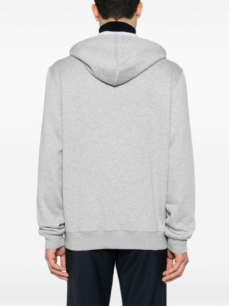 BRUNELLO CUCINELLI Luxury Cotton Cashmere Zip Hoodie in Light Grey