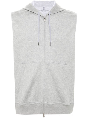 Áo Hoodie Không Tay Phối Cotton Cashmere Nam