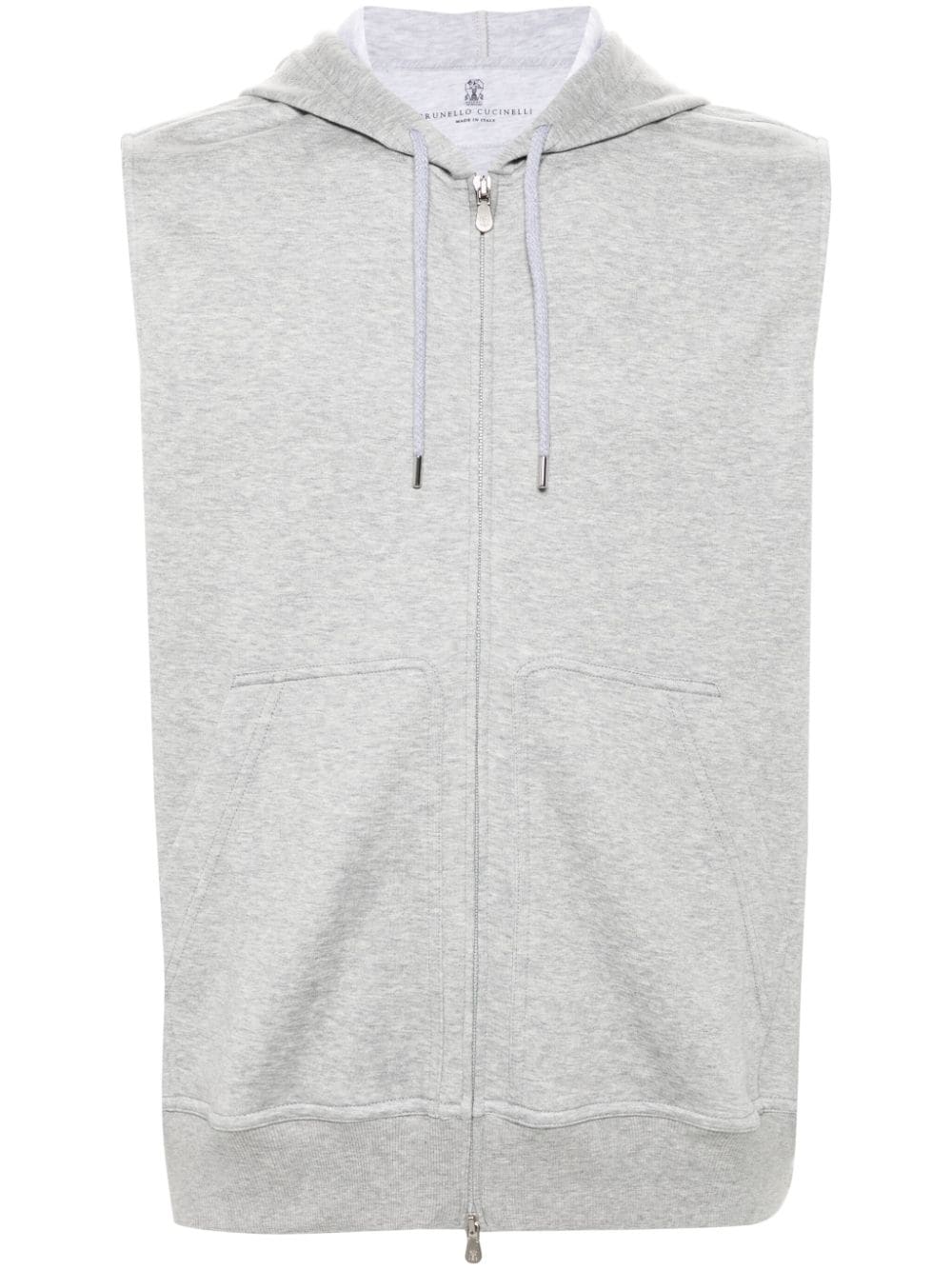 BRUNELLO CUCINELLI HOODED T-Shirt VEST WITH HOOD