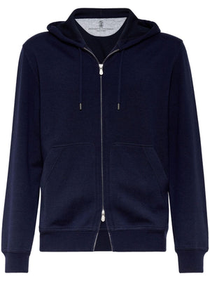 BRUNELLO CUCINELLI Luxury Cashmere Blend Zip-Up Hoodie