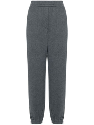 BRUNELLO CUCINELLI Elegant Tapered Cotton Sweatpants with Textured Mélange