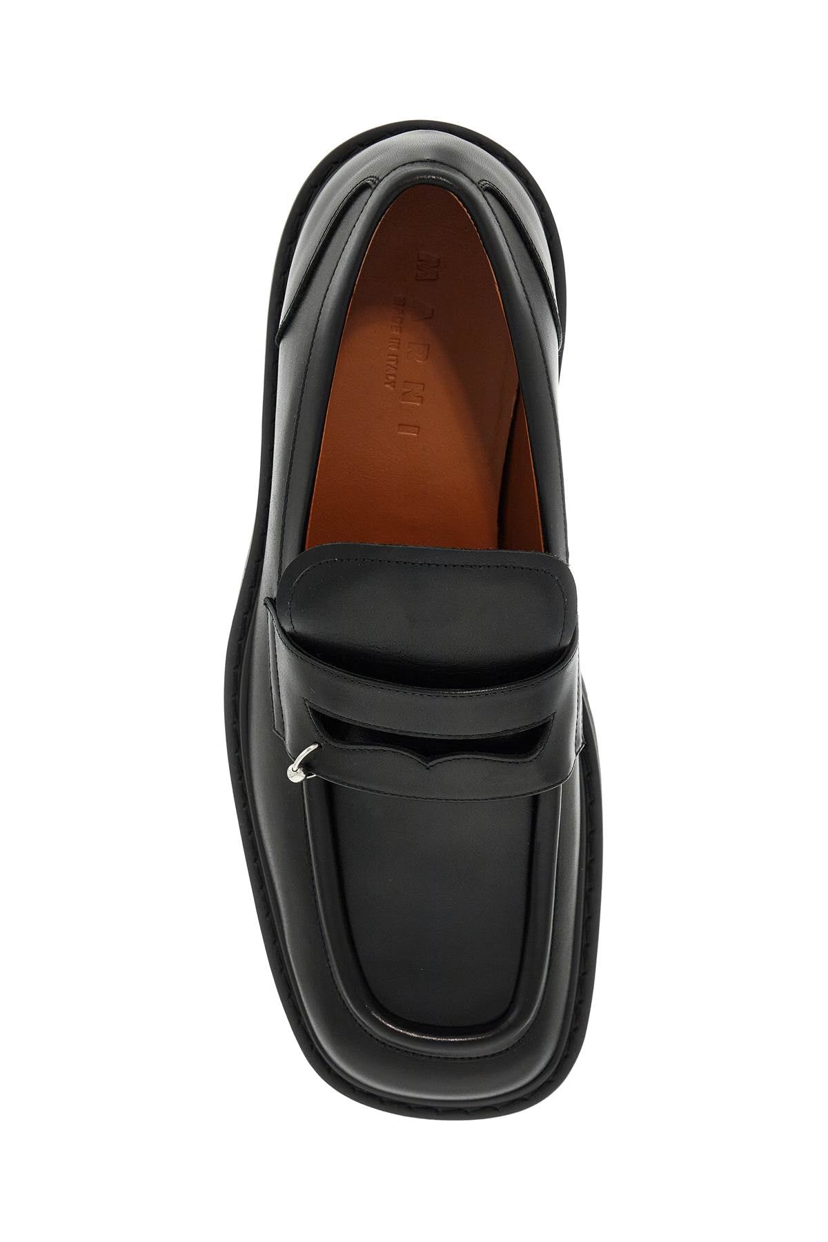 MARNI Chunky Piercing Leather Loafers for Men