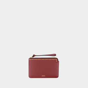 ISABEL MARANT Burgundy Mini Pouch Handbag