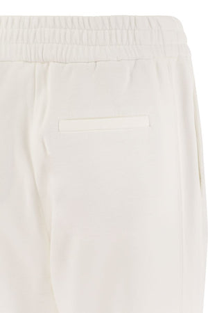 BRUNELLO CUCINELLI Elegant White Cotton Sweatpants