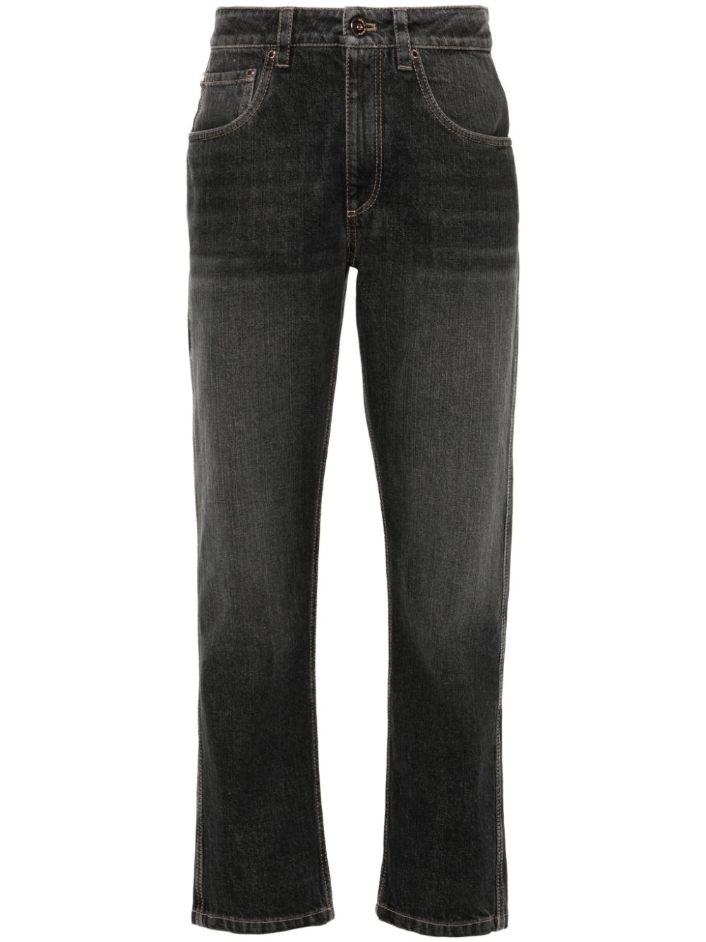 BRUNELLO CUCINELLI Elegant Black Skinny Denim Jeans with Monili Chain Detail