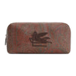 ETRO Brown Paisley Fabric Men's Clutch Handbag