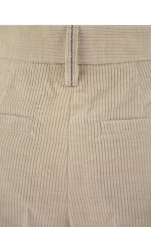 BRUNELLO CUCINELLI Chic Beige Corduroy Trousers